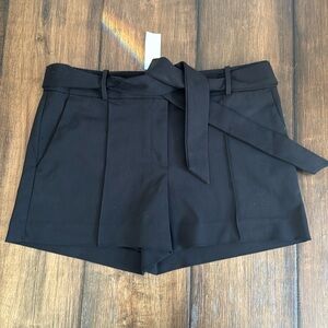 NWT Loft black shorts with tie detail